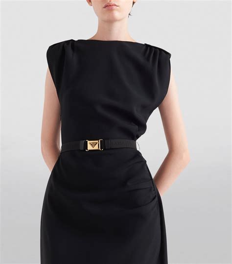 prada black model|Black Sablé Dress .